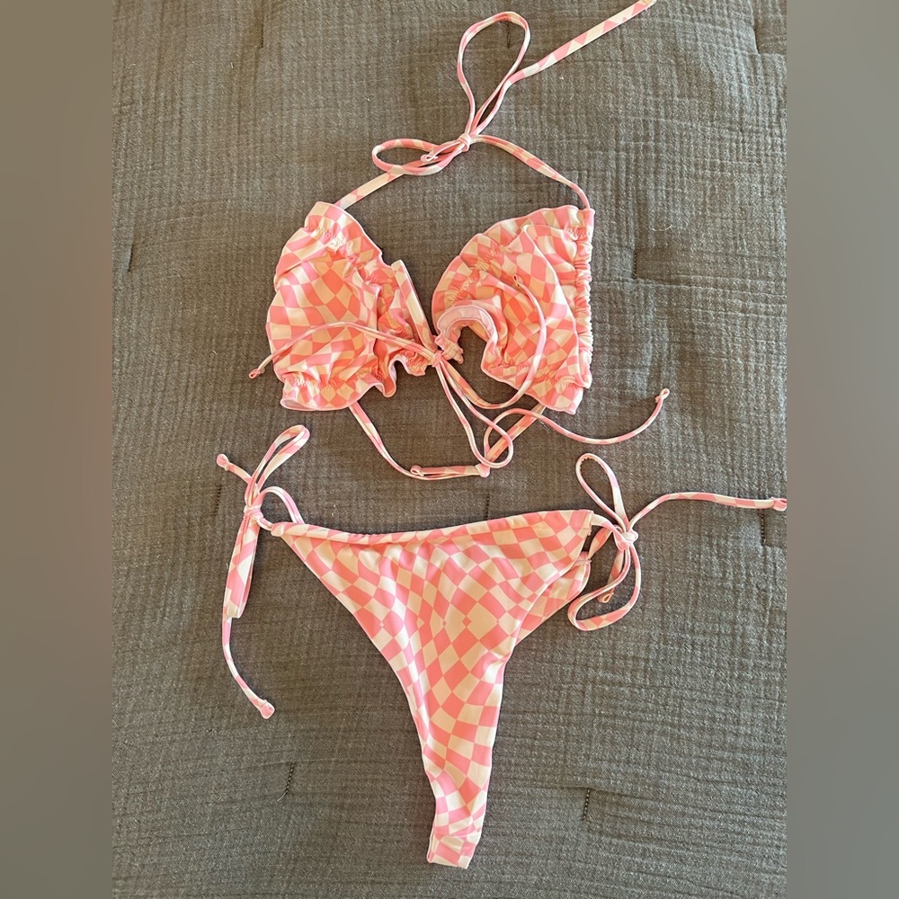 Pink and White Checkered Sami’s Bikini